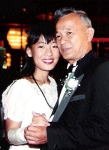 My dad and me at my wedding (1994).